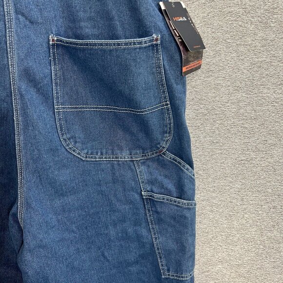 NWT Hisea Denim Carpenter Bib Overalls Men’s 38x32 Workwear - Picture 16 of 16